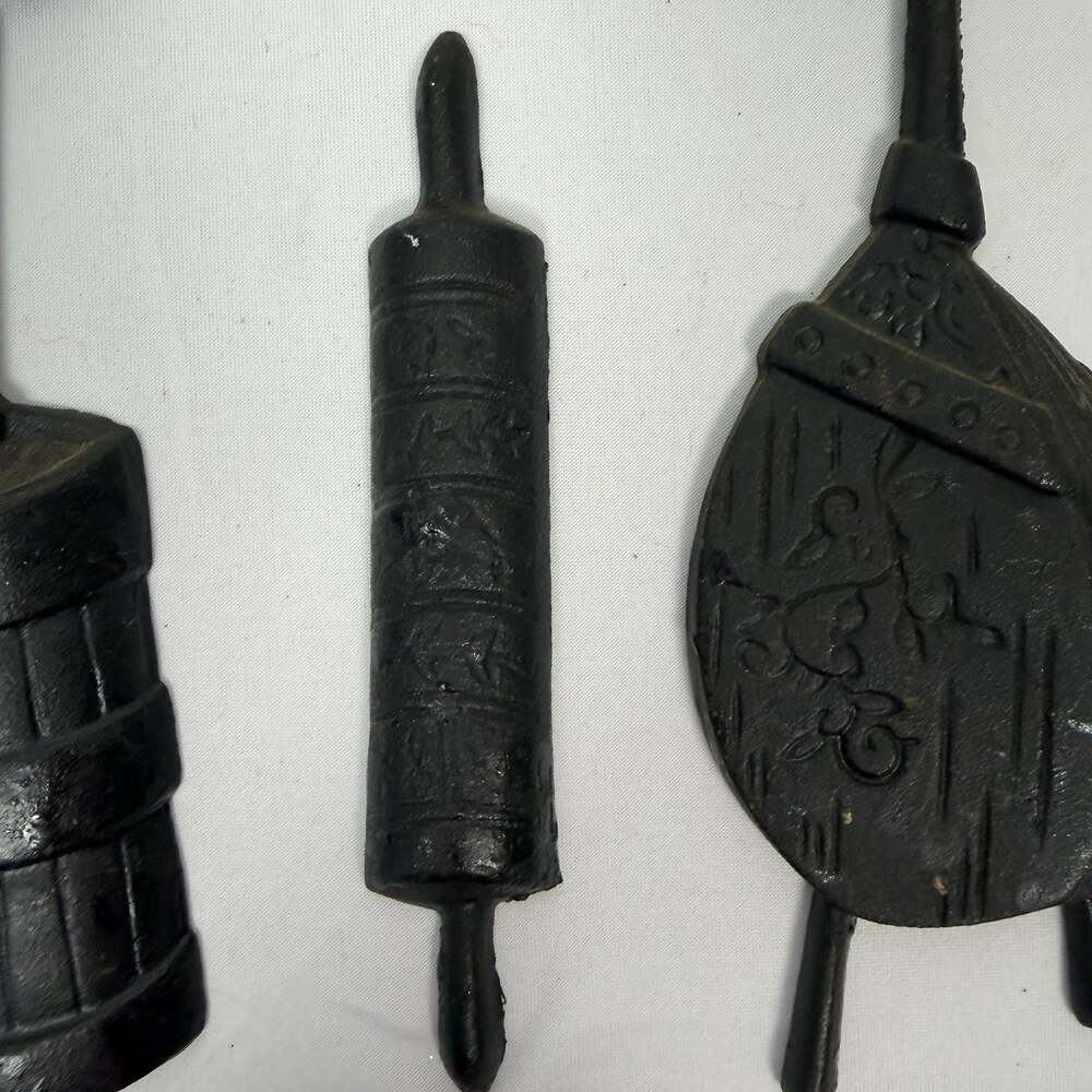 Vintage Sexton Black Cast Metal Kitchen Wall Plaques Set of 5 - Picture 3 of 16